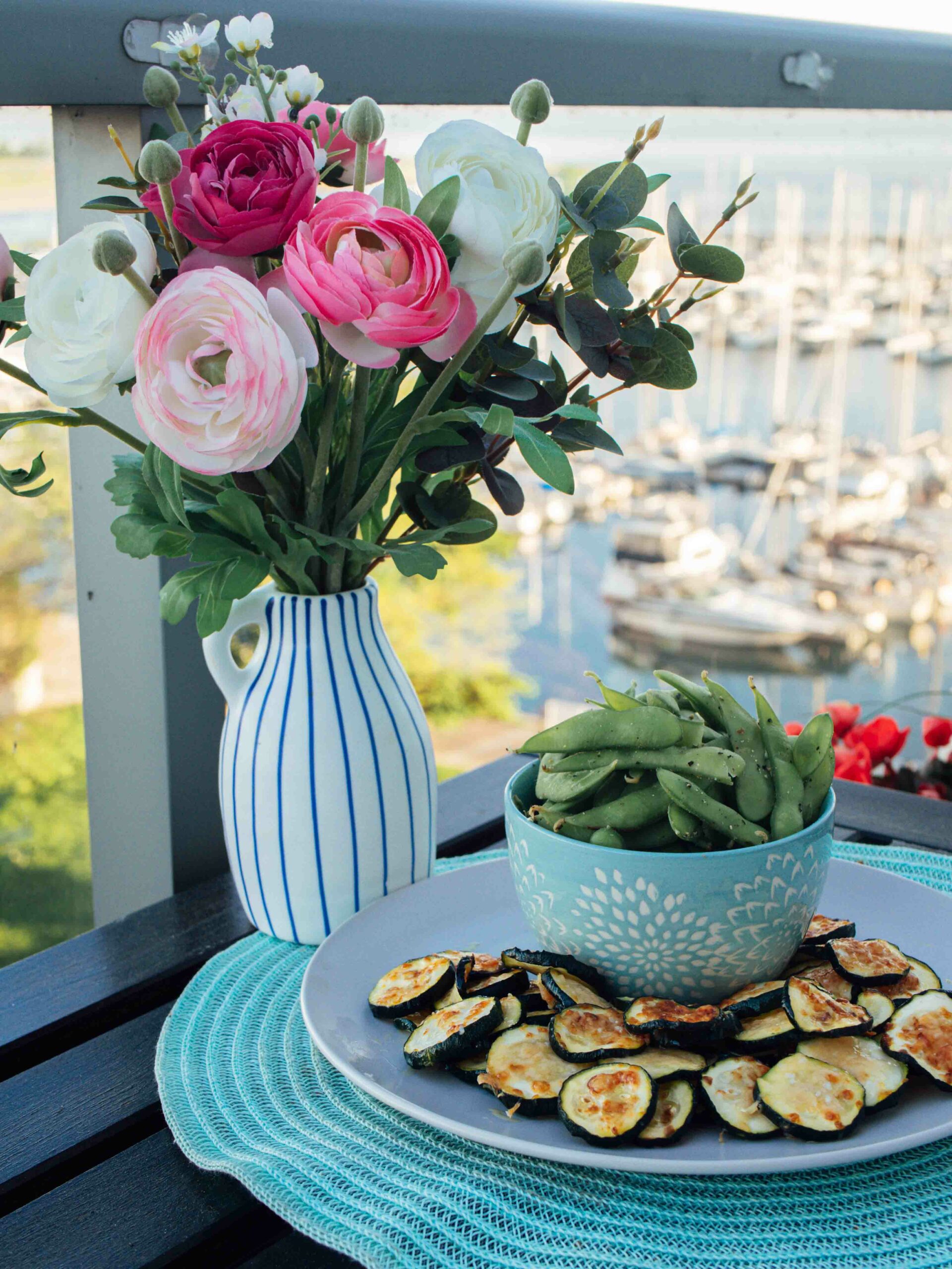 Grated Zucchini with Edamame: A perfect ending for a perfect day