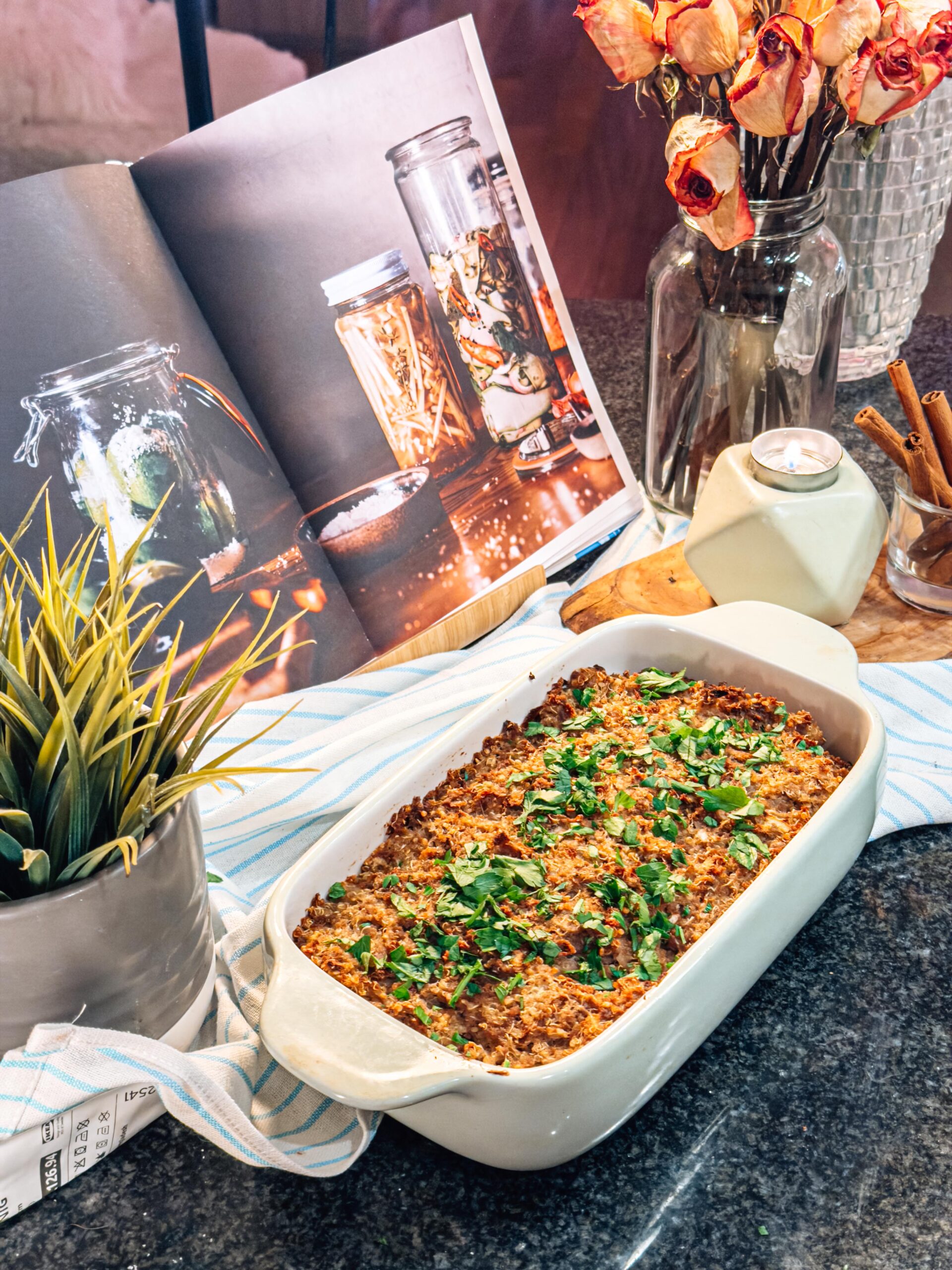 Bolo de carne com quinoa