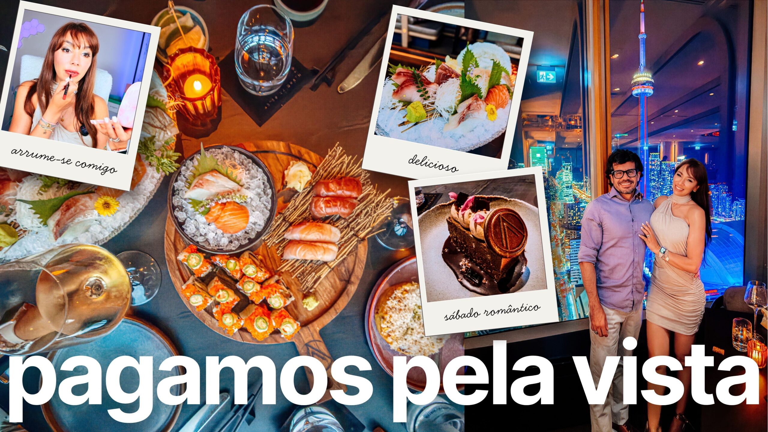 Pagamos a mais só pra sentar na janela — valeu? | GRWM + jantar com vista em Toronto